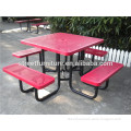 Metal picnic table with bench outdoor table and bench